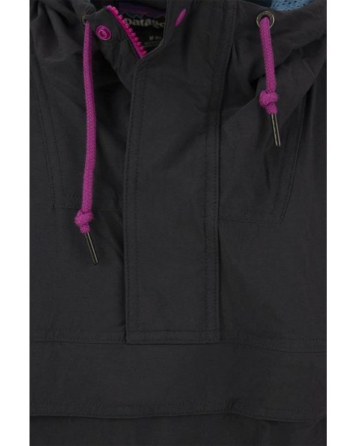 Patagonia Black Anorak - Lightweight Hooded Jacket for men