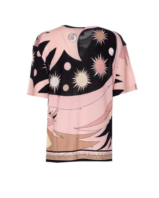 Emilio Pucci Pink Emilio Star Print T-Shirt