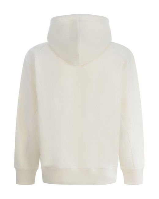 Y-3 White Hooded Sweatshirt for men