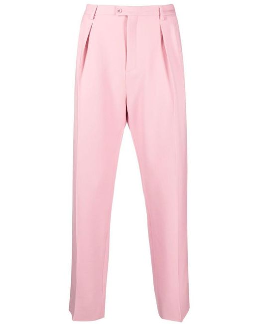Saint Laurent Pink Straight-leg Tailored Trousers for men