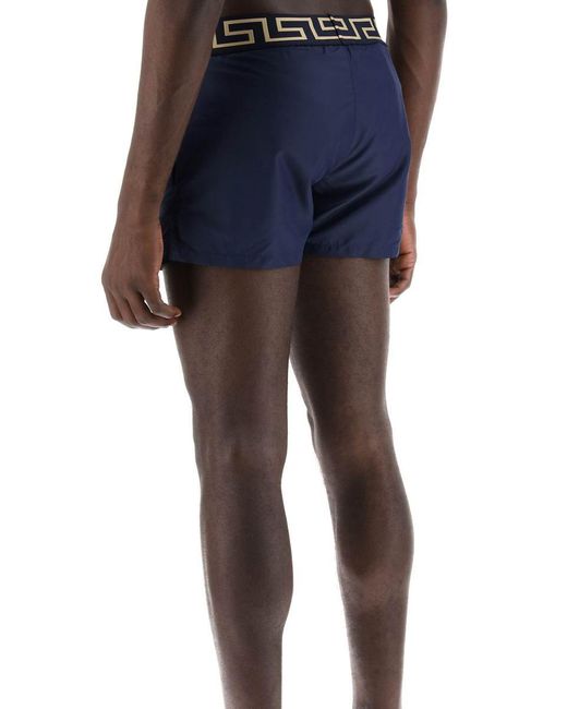 Versace Blue Greek Sea Bermuda Shorts For for men