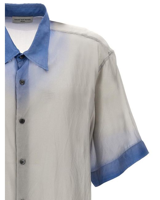 Dries Van Noten Blue Cassidye Shirt, Blouse for men