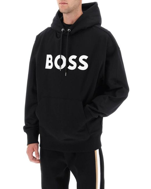 Boss Blue 'sullivan' Logo Hoodie for men