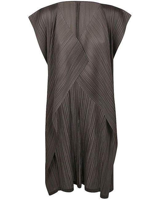 Pleats Please Issey Miyake Gray Monthly Colors March Vest