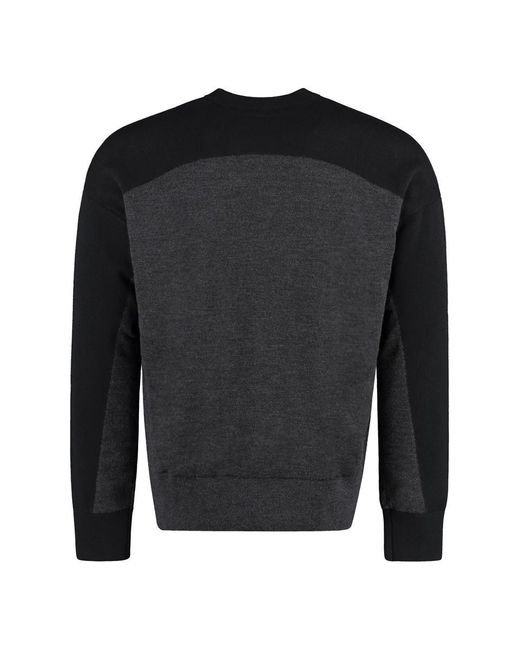 Emporio Armani Black Long Sleeve Crew-neck Sweater for men