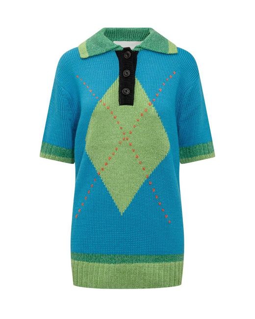 ANDERSSON BELL Blue Knitted T-shirt