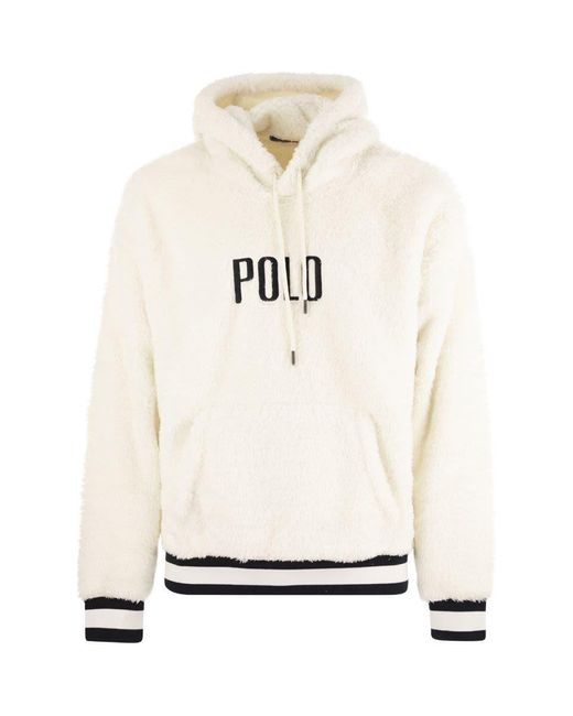 Polo Ralph Lauren White Hoodie With Logo for men