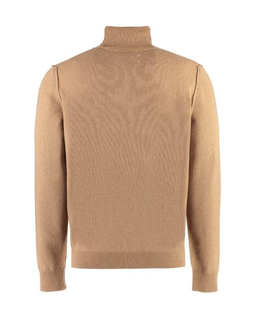 Maison Margiela Natural Cashmere Turtleneck Sweater for men