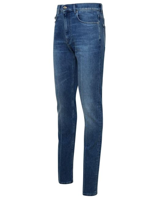 Versace Light Blue Cotton Jeans for men