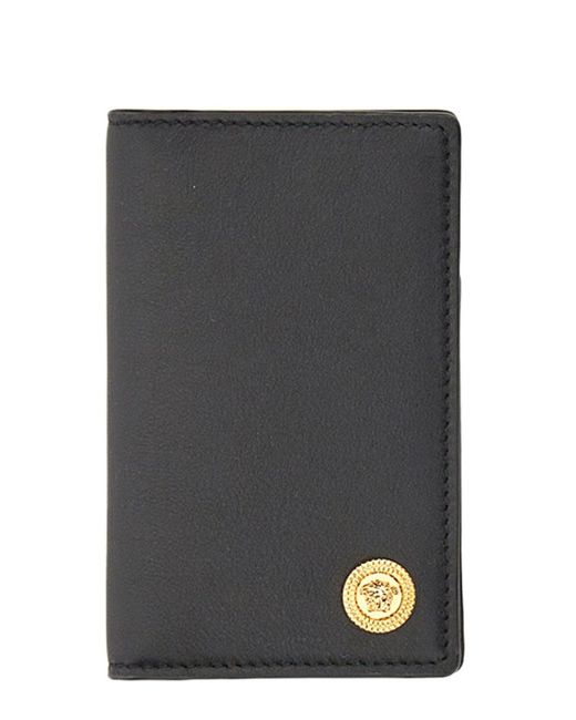 Versace Leather Medusa Biggie Cardholder in Black for Men Mens Accessories Wallets and cardholders 