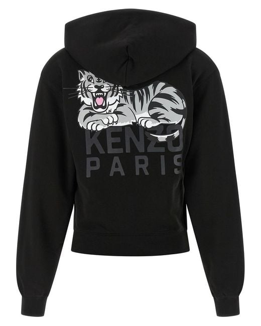 KENZO Black Happy Tiger Sweatshirt