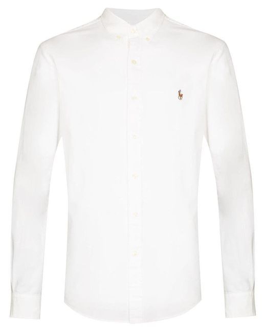 bibliotekar når som helst Leeds Polo Ralph Lauren Slim-fit Linen Shirt in White for Men | Lyst