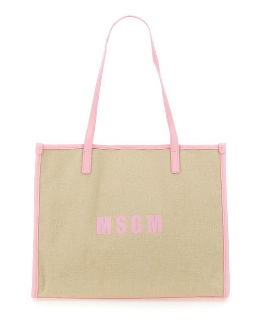 MSGM Natural Shoulder Bags