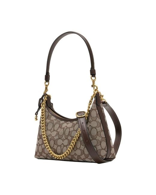 COACH Brown Signature Juliet 25 Shoulder Bag