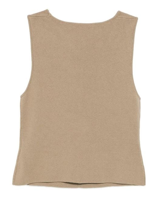 AYA MUSE Natural Off Shoulder Seam Top