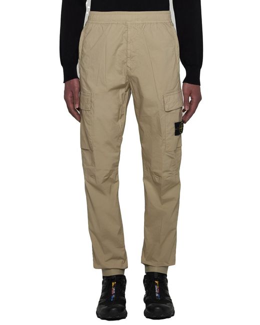 Stone Island Natural Trousers for men