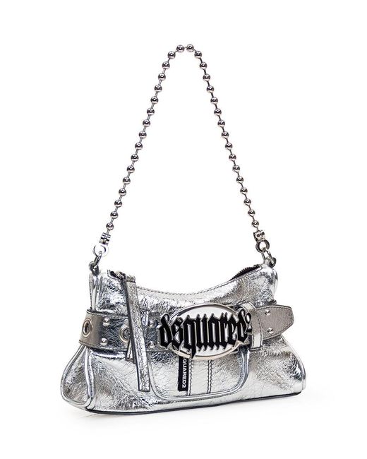 DSquared² White Gothic Belt Clutch Bag