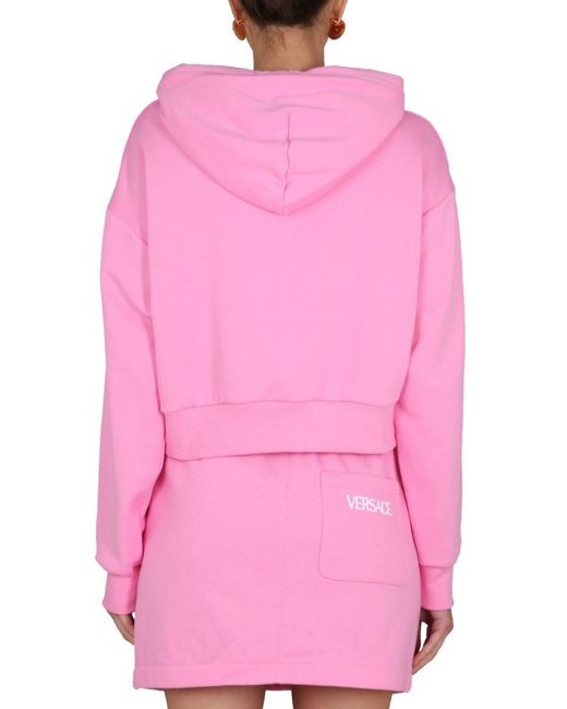 Versace Pink Cropped Sweatshirt
