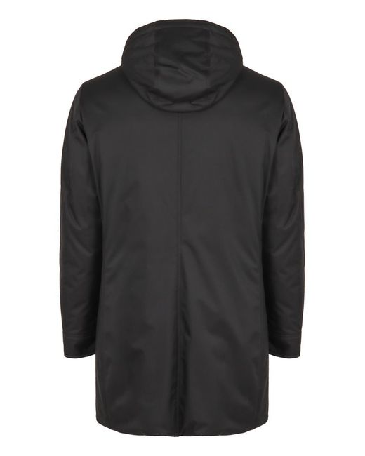 Moorer Black Vermont Technical Fabric Parka for men