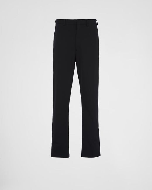 Prada Black Stretch Technical Fabric Pants for men