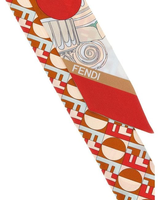 Fendi Red Double-sided 'wrappy' Bandeau