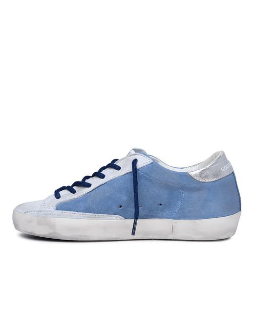 Golden Goose Deluxe Brand Blue 'Super-Star Classic' Leather Sneakers