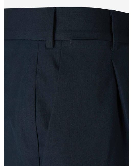 PT01 Blue Cotton Formal Trousers for men