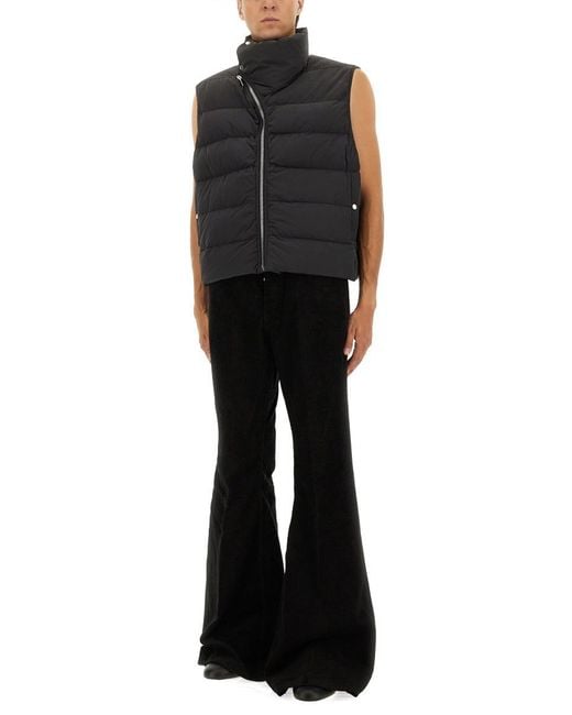 Rick Owens Black Sleeveless Down Jacket "Flight" for men