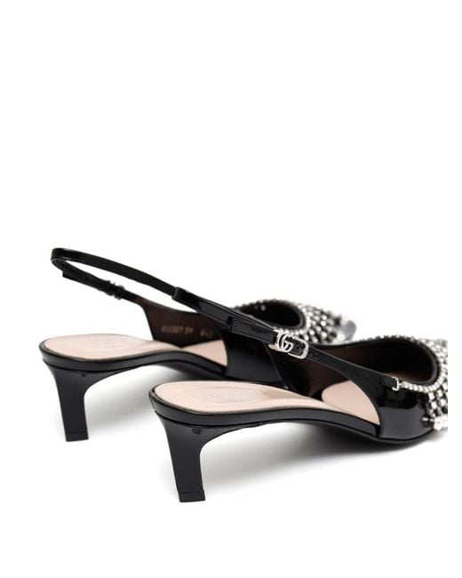 Gucci Black Crystal Embellished Pumps