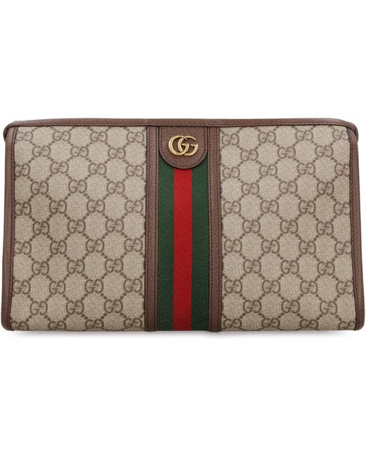 Gucci Gray Ophidia GG Wash Bag for men