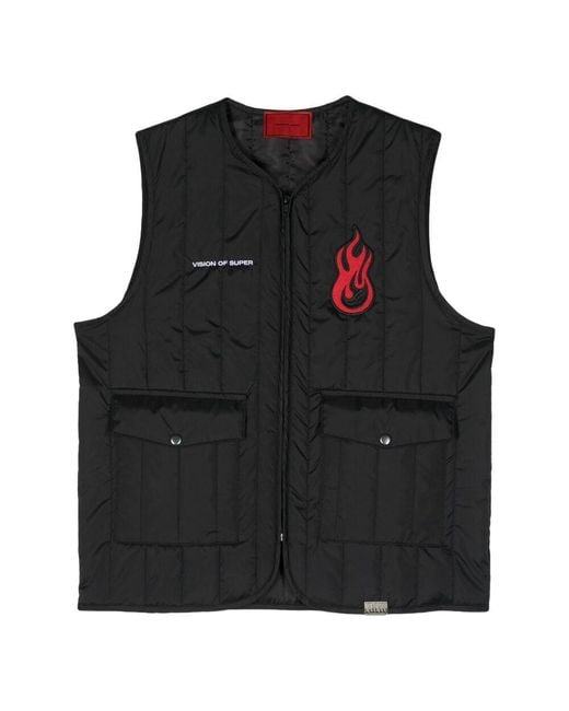 Vision Of Super Black Outwear Waistcoats for men