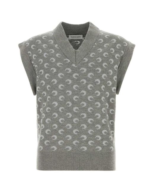 MARINE SERRE Gray Knitwear for men