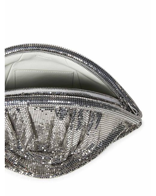 Rabanne Gray Mesh Large Evening Clutch