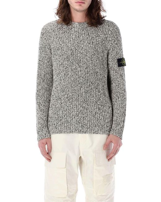 Stone Island Gray Knit Sweater for men