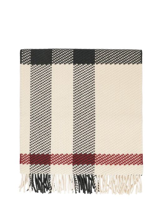 Burberry Luxurious Ivory Wool Scarf For in Black for Men Lyst UK