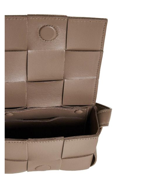Bottega Veneta Gray Candy Cassette Intreccio Leather Bag