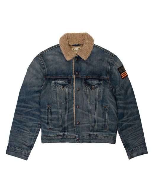 Polo Ralph Lauren Blue Trucker Jacket for men