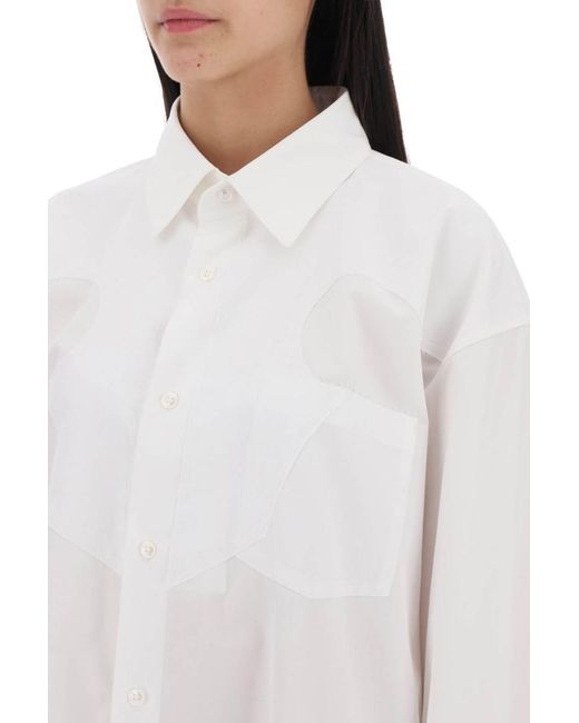 Maison Margiela White Poplin Shirt Dress