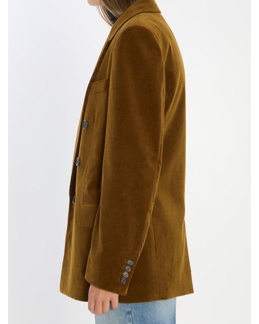 Saint Laurent Brown Corduroy Jacket