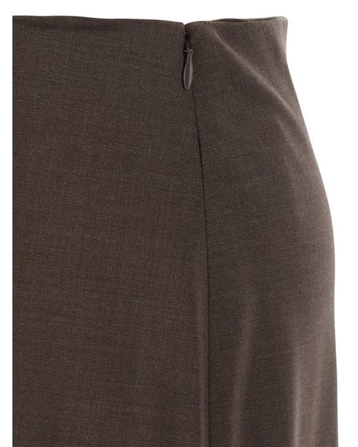 Loulou de Saison Brown Skirt With Pencil Deisgn And Side Closure