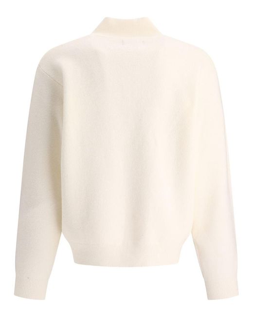 Stussy White Mock Neck Sweater for men