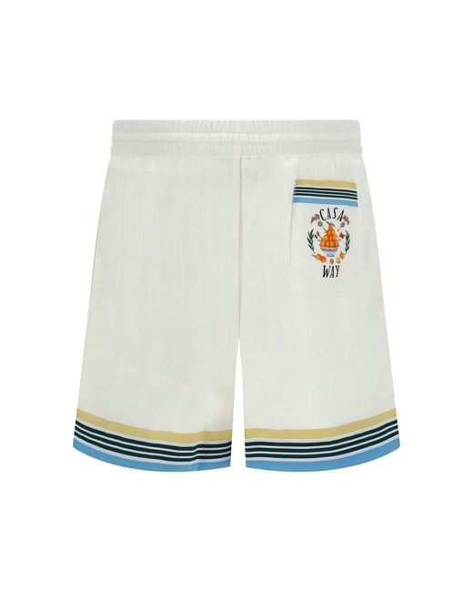 Casablancabrand White Bermuda Shorts for men