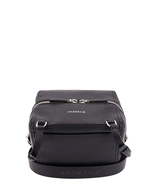 Givenchy Black Small Pandora Grained Leather Crossbody Bag for men