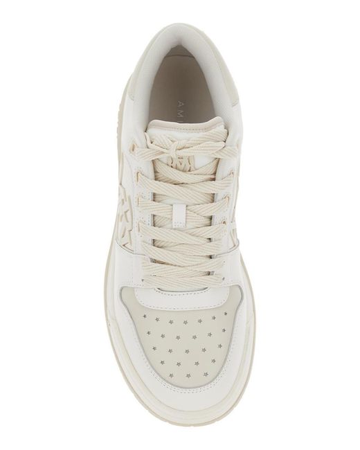 Amiri White Low Top Sneakers With Logo Lettering for men