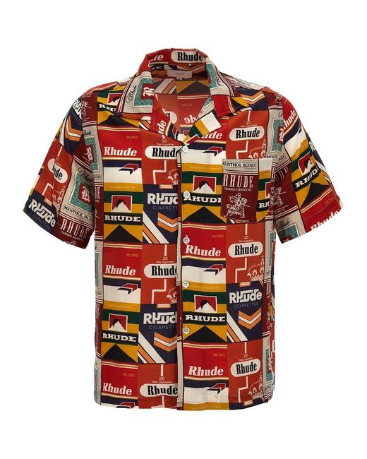 Rhude Red 'Cigaretta' Shirt for men