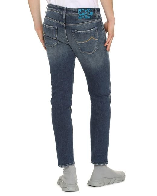 Jacob Cohen Blue Scott Slim Fit Jeans for men