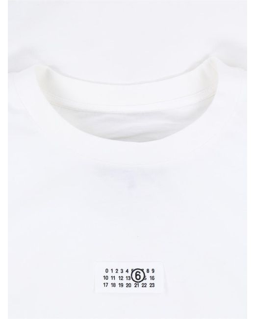 MM6 by Maison Martin Margiela White Logo T-Shirt for men