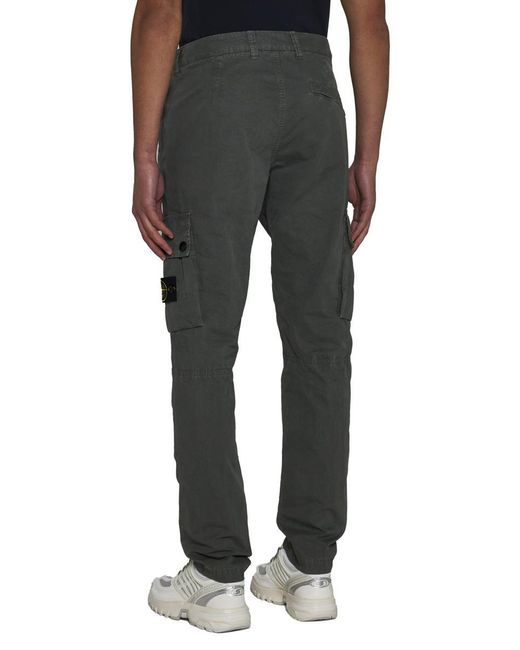 Stone Island Gray Trousers for men