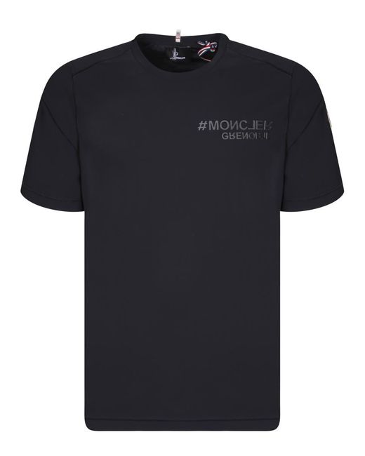 3 MONCLER GRENOBLE Black T-Shirts for men