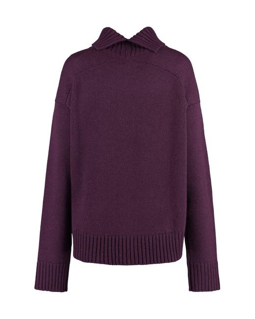 Jil Sander Purple Cashmere Sweater